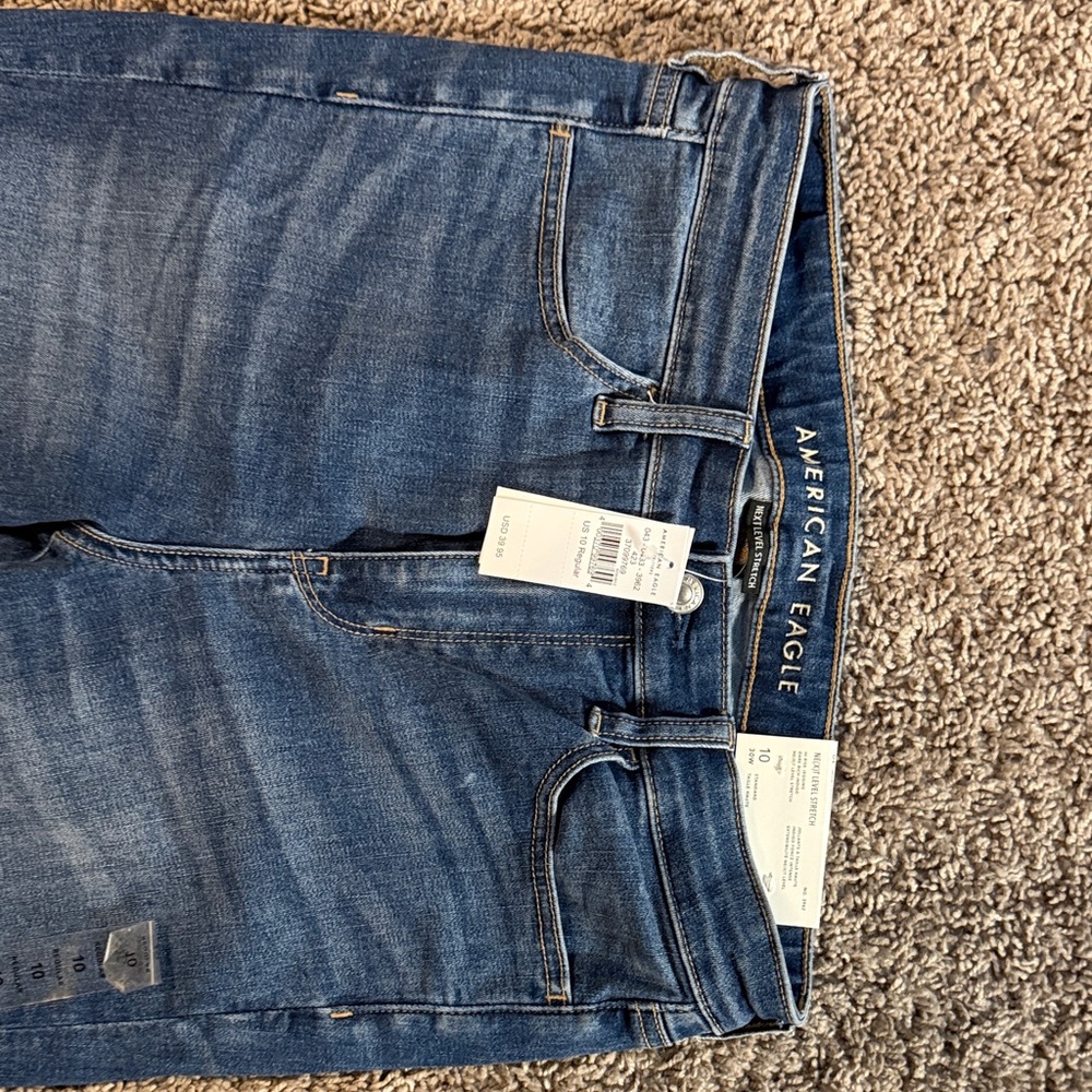 American Eagle Outfitters Women's Dark Blue Skinny Jeans - Picture 2 of 7